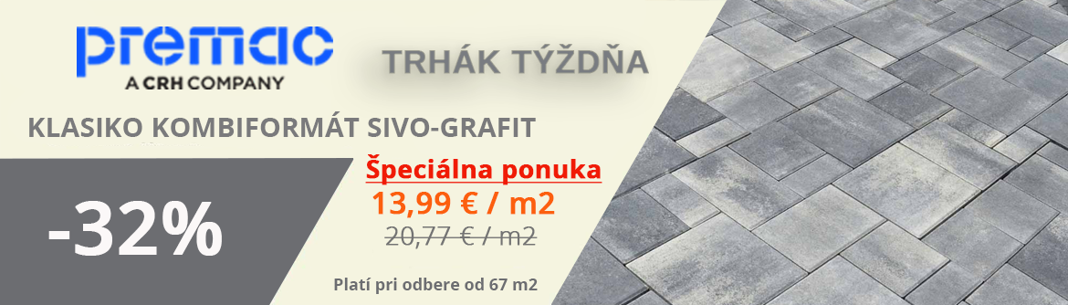 premac, dlažby betónové zámkové, akcia 